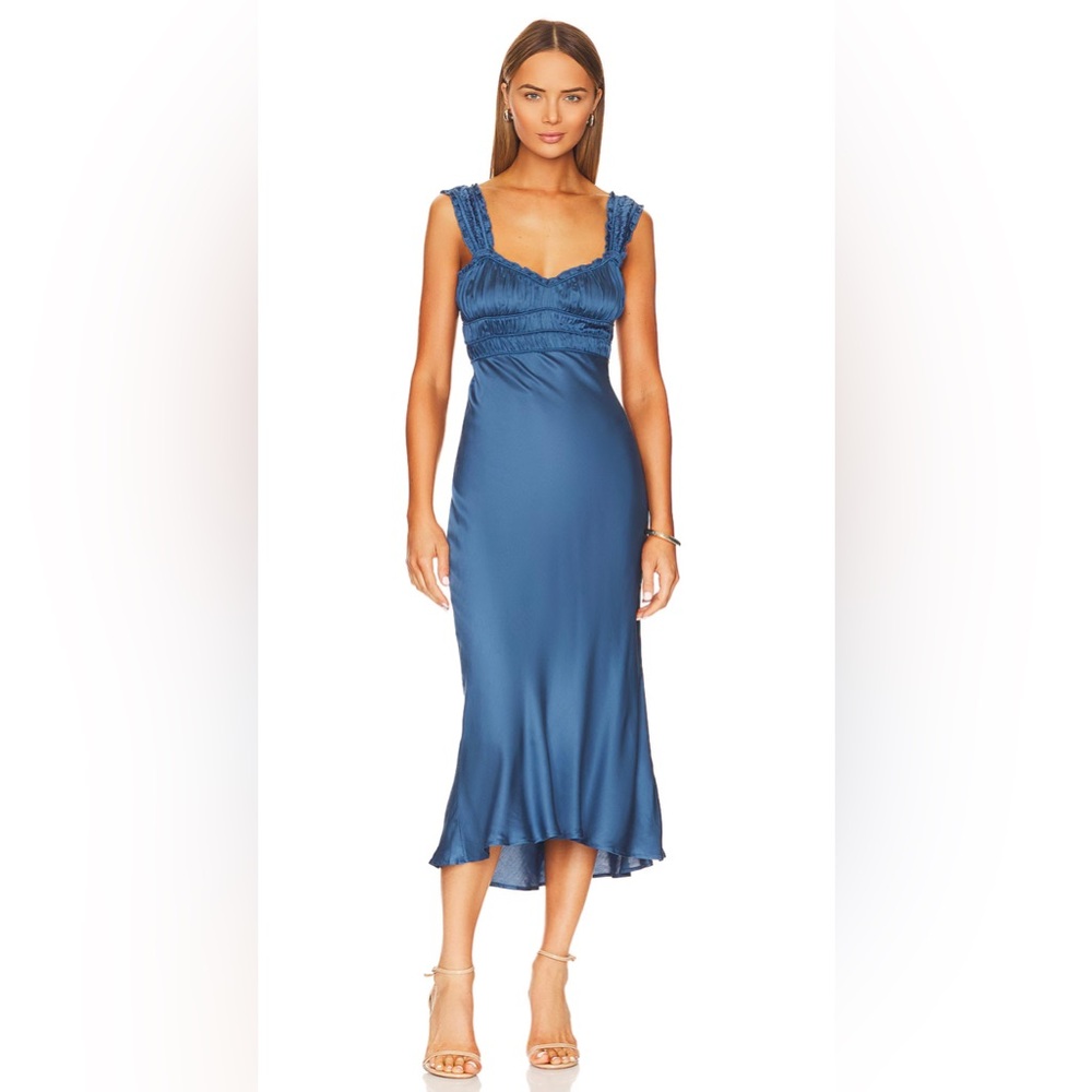 ASTR Enola Blue Midi Dress
